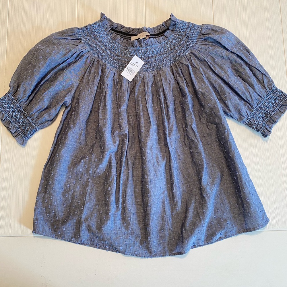 Smocked LOFT XS Top NWT